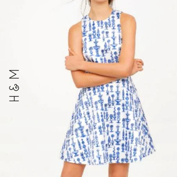 blue and white dress h and m Long Sleeve Button Down Polo Dot // Blue Diamond – Twillory main image 1